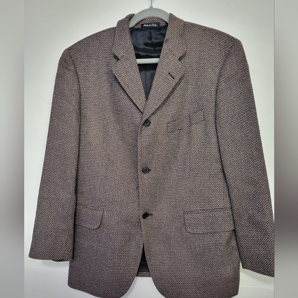 Giorgio Zillioni Herringbone Sports Blazer Jacket Size 38 - Picture 1 of 14
